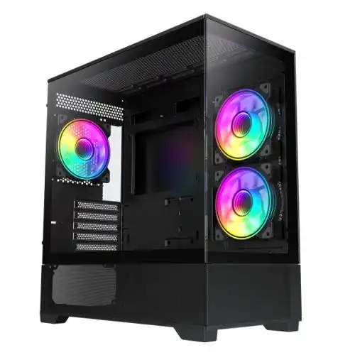 GameMax Vista Micro ATX Gaming PC Case with ARGB Fans - CNLS Electronics